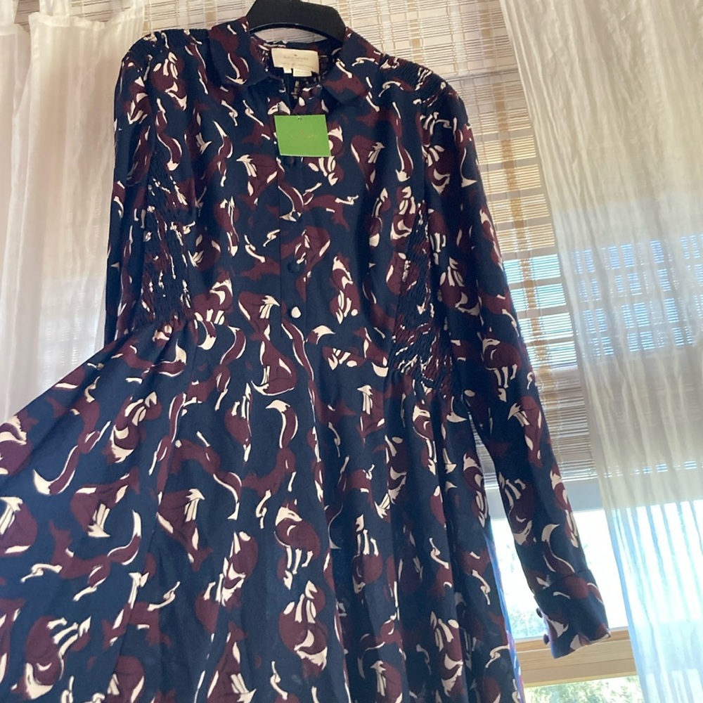 Kate Spade Foxes Smocked Dress - Picture 5 of 8